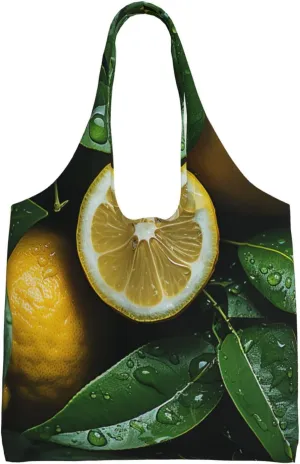 Canvas Tote Bag for Women Purse Fresh lemon Handbags Totes Crossbody Shoulder Shopping Bag