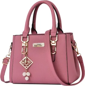 Casual Leather Messenger Bag Large Capacity Handbag Fashion Womens Bags over The Shoulder Bags for Women (One Size)