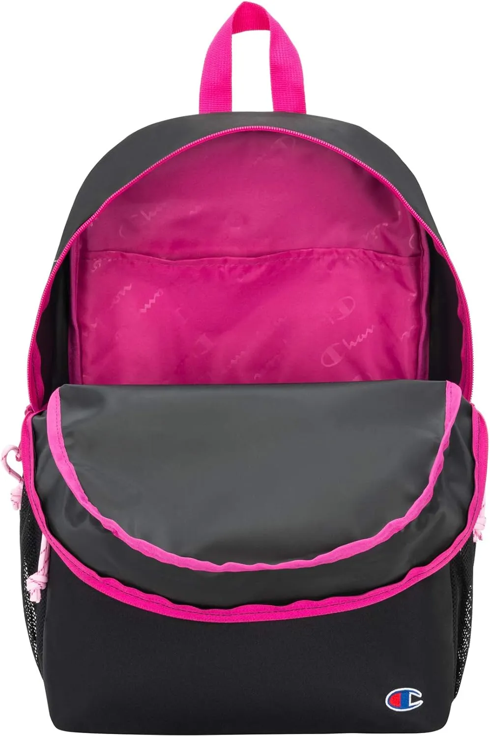 Champion unisex child Youth Backpacks, Black/Fuchsia, Youth Size US