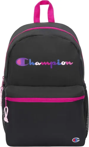 Champion unisex child Youth Backpacks, Black/Fuchsia, Youth Size US