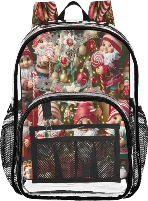 Christmas Tree Dwarf Red Kids Backpacks, Clear Plastic Bag, Kid Backpack, Clear Bags