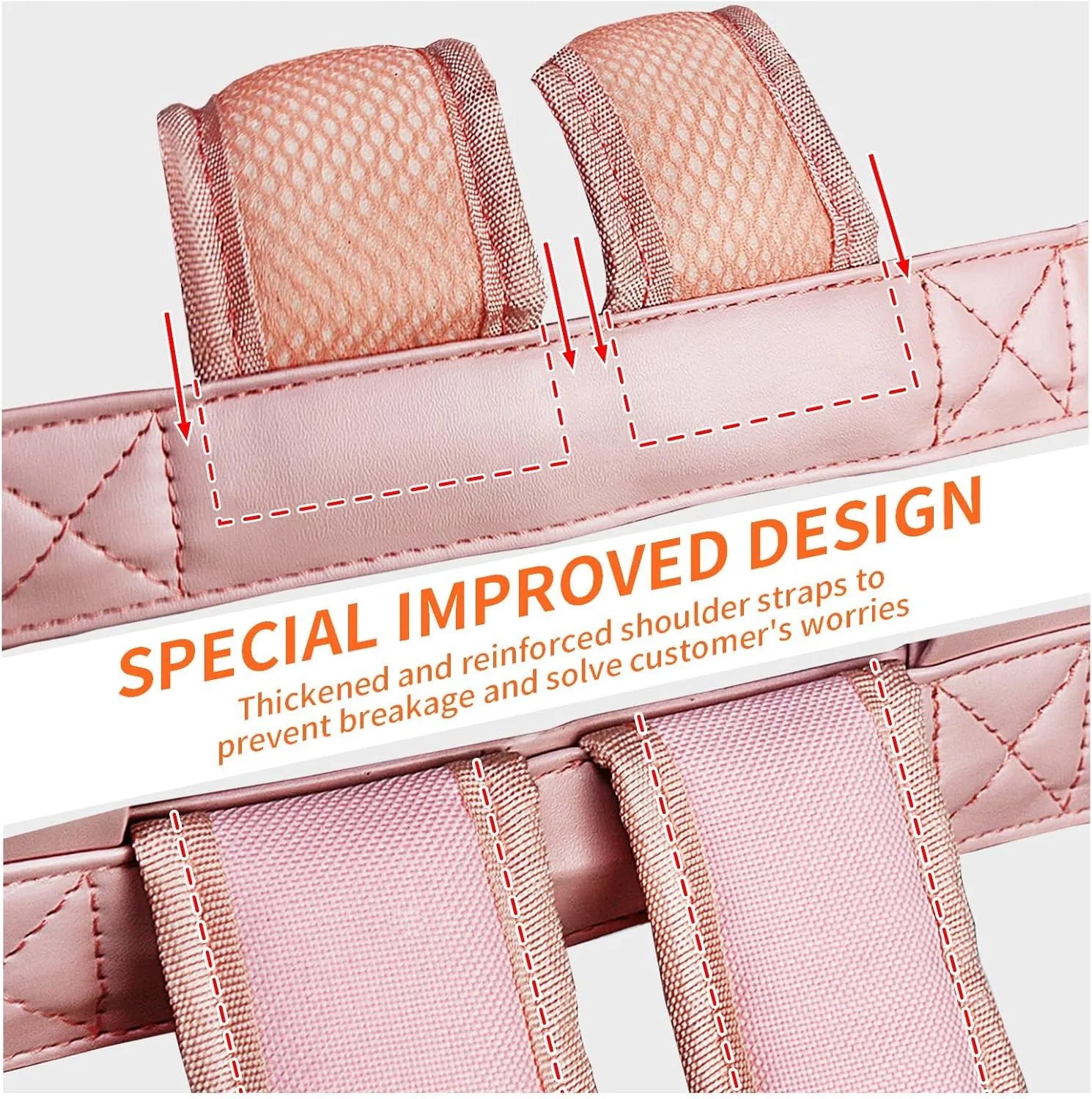 Clear Backpack Heavy Duty for Girls, Thick PVC Transparent Bookbag with Leather Trim, Stadium Approved Clear Backpacks, Large Capacity See Through Backpacks for School (Pink)