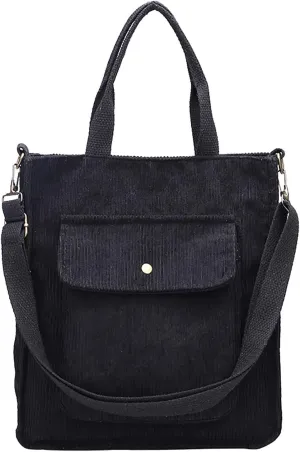 Corduroy Tote Bag Women Shoulder Bags Casual Top Handle Bag Ladies Handbags Canvas Beach Tote