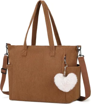 Corduroy Totes Bag Women Shoulder Hobo Handbags Crossbody Bags Big Capacity Shopping Purses