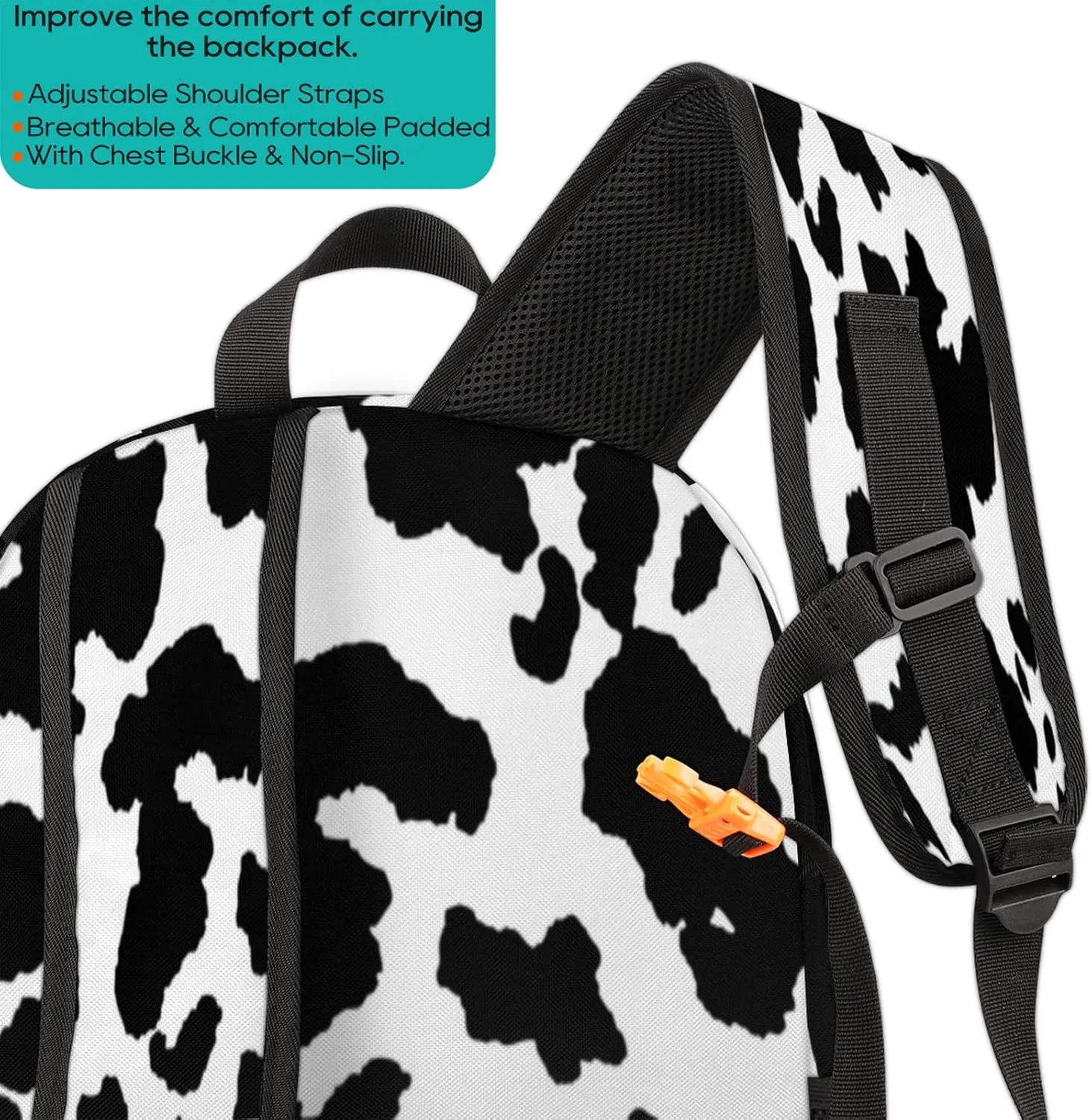 Cow Print Backpacks for Travel Laptop Backpack Waterproof School Backpack with Laptop Compartment & Multiple Pockets Cow Skin Casual Daypack College Bookbag