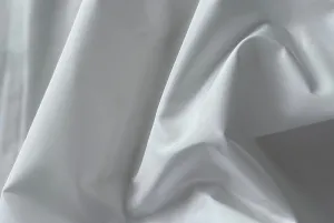 Crisp Alabaster White Silk & Polyester Taffeta (Made in Italy)