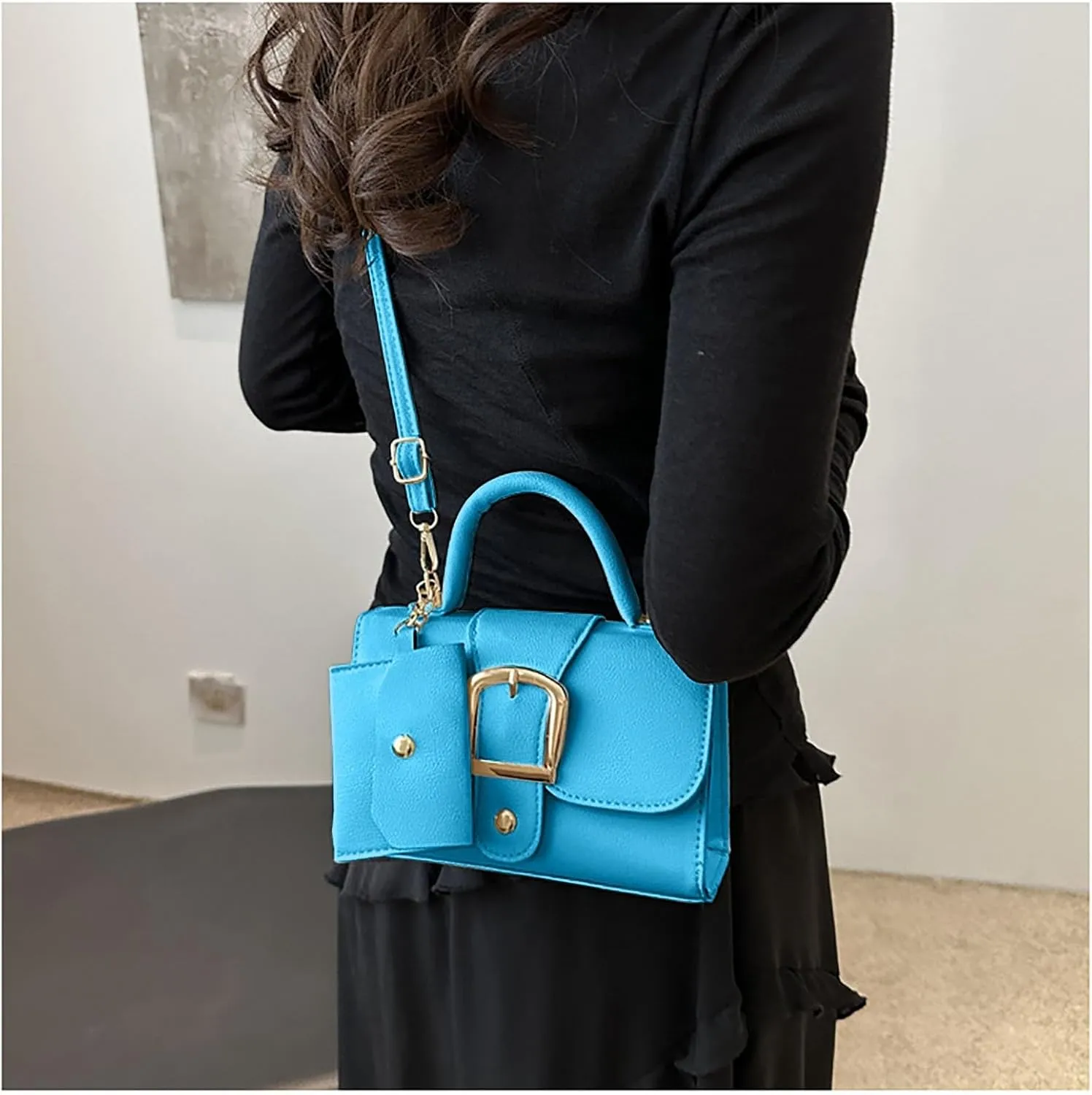 Crossbody Bags for Women Color Small Square Bag Simple Retro Handbag Trendsetter Stylish Child Bag Body Single Shoulder