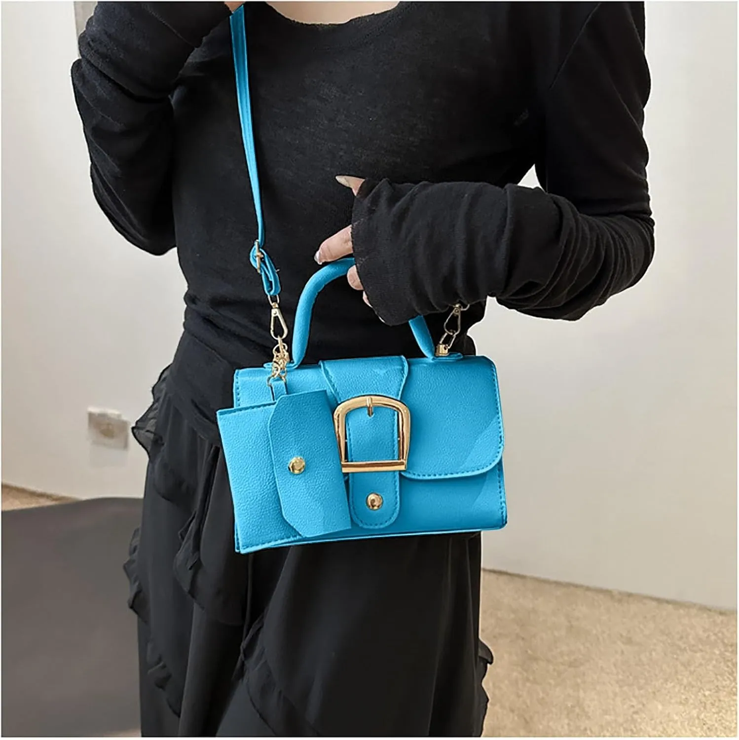 Crossbody Bags for Women Color Small Square Bag Simple Retro Handbag Trendsetter Stylish Child Bag Body Single Shoulder