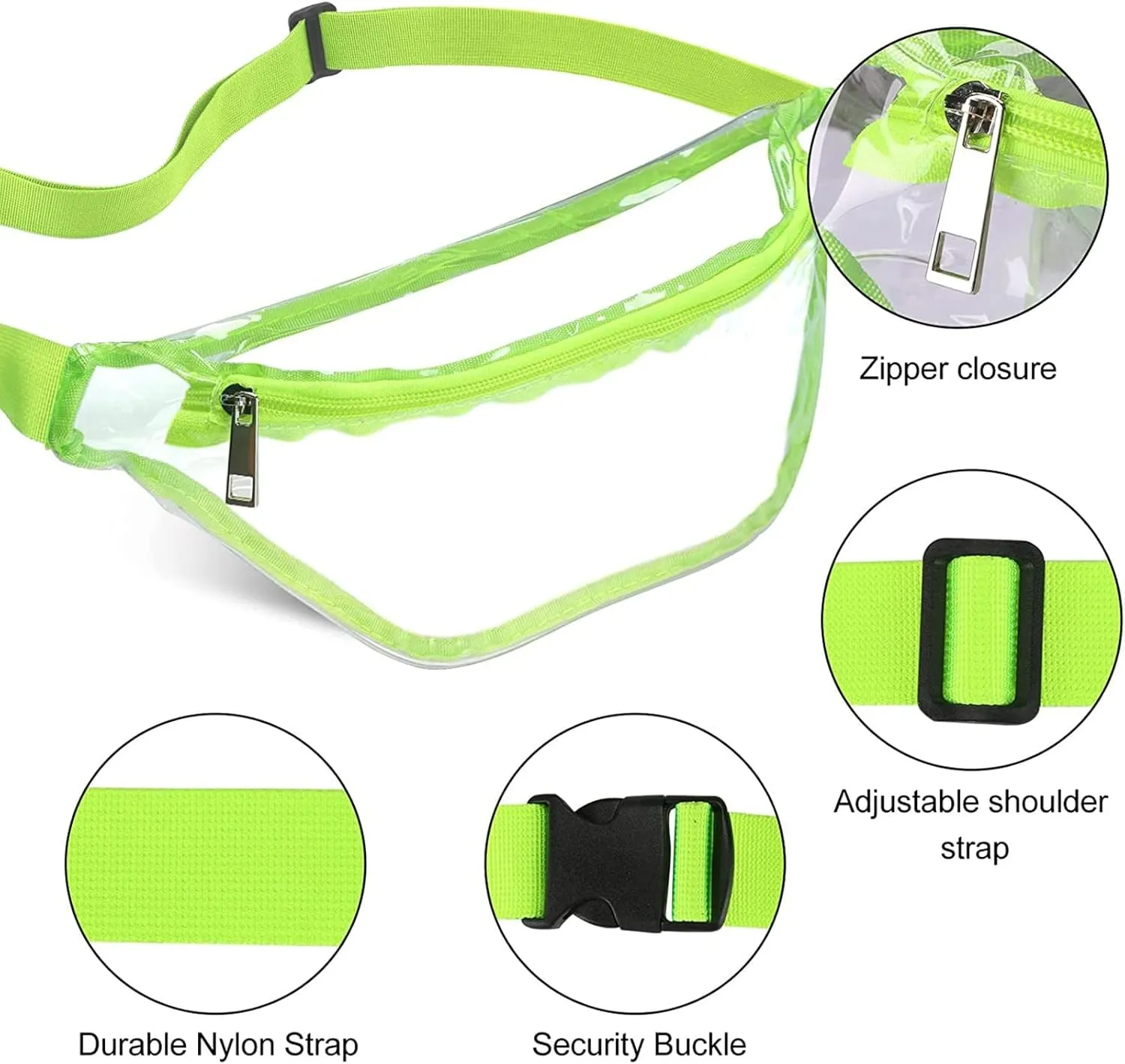 Crossbody Bags for Women Waist Bag Clear Fanny Pack Women Small Clear Waist Bag Cute Pack With Adjustable