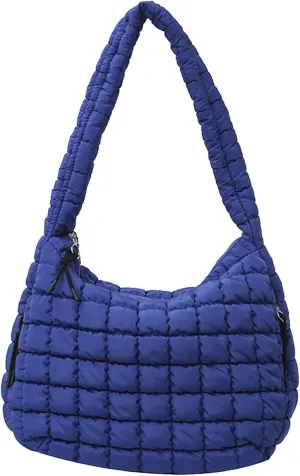 Crossbody Handbag Purse Pleated Clouds Bag Fashion Shoulder Tote Dumpling Bag Large Capacity Down Cotton Armpit Women's