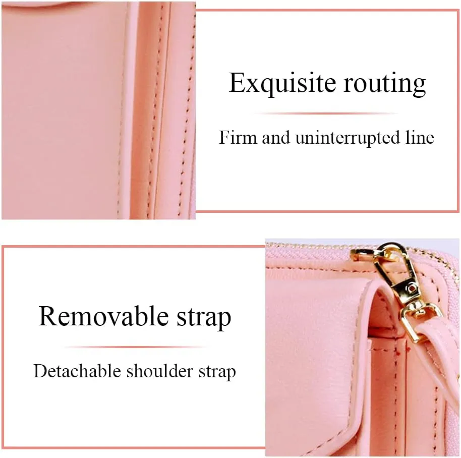 Crossbody Leather Shoulder Bags and Clutches, Women's Crossbody Handbags with Adjustable Strap, Multiple Compartments