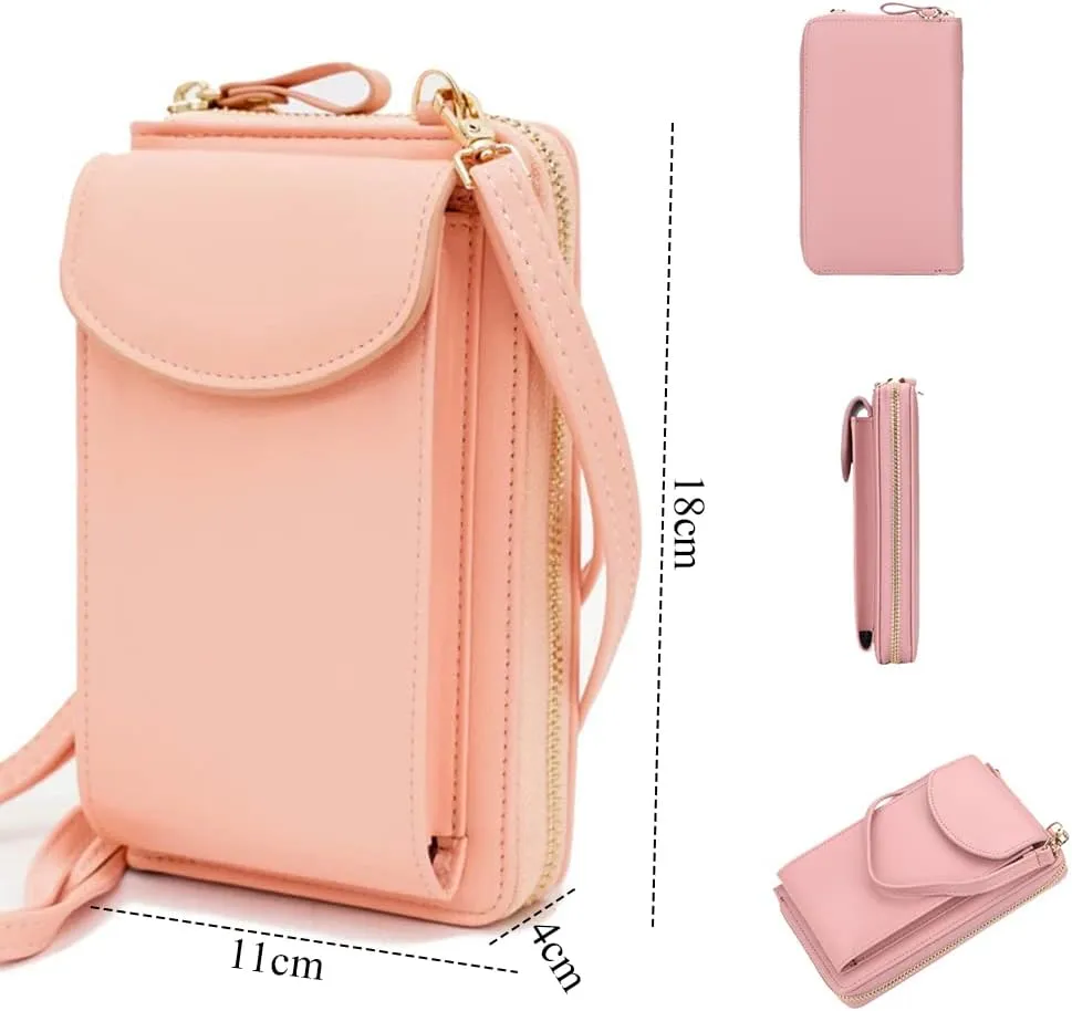 Crossbody Leather Shoulder Bags and Clutches, Women's Crossbody Handbags with Adjustable Strap, Multiple Compartments