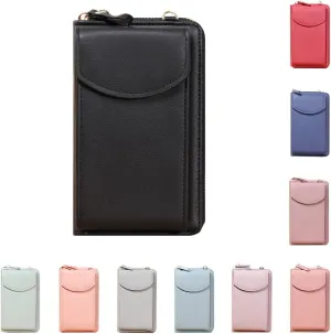 Crossbody Leather Shoulder Bags and Clutches, Women's Crossbody Handbags with Adjustable Strap, Multiple Compartments