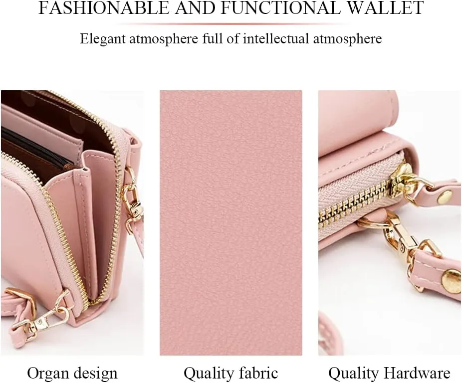Crossbody Leather Shoulder Bags and Clutches, Women's Crossbody Handbags with Adjustable Strap, Multiple Compartments