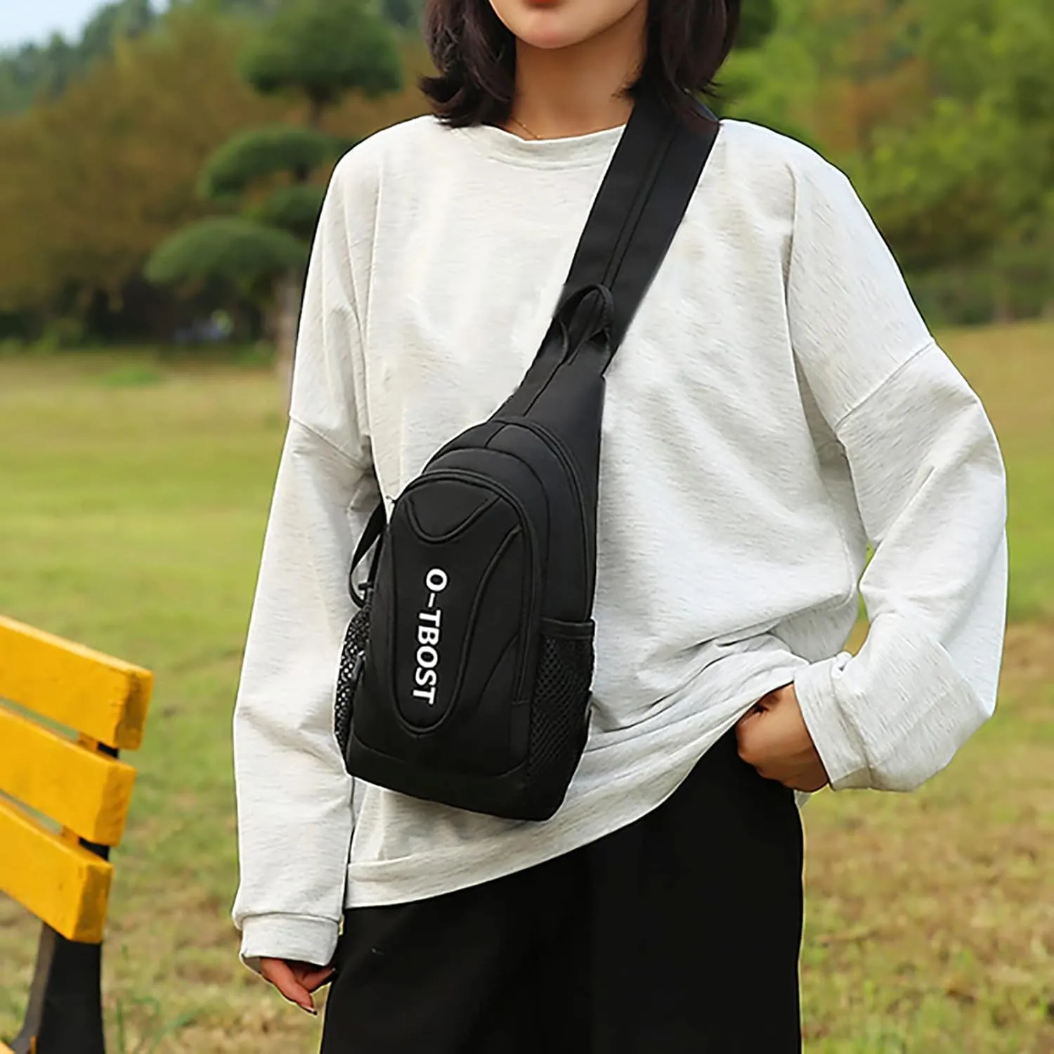 Crossbody Small Sling Backpack for Women Men Anti Theft Crossbody Bags for Women Stylish Versatile Bag(BK1)