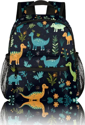 Cute Dinosaur School Backpacks for Girls Teens, Kindergarten Elementary Kids Toddler Bookbag Mochilas Escolares Para Nias 12in Mini Preschool Cute Animals Travel Backpack