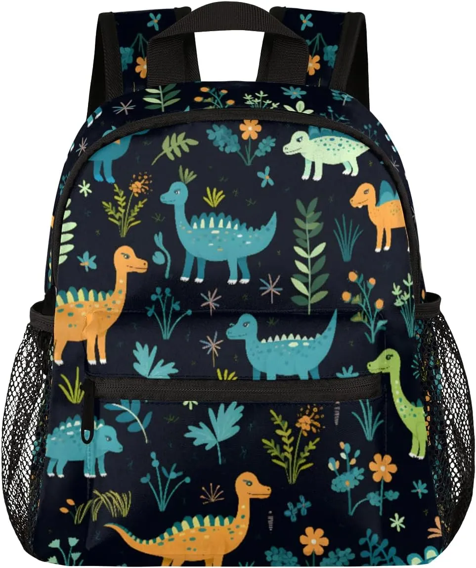 Cute Dinosaur School Backpacks for Girls Teens, Kindergarten Elementary Kids Toddler Bookbag Mochilas Escolares Para Nias 12in Mini Preschool Cute Animals Travel Backpack