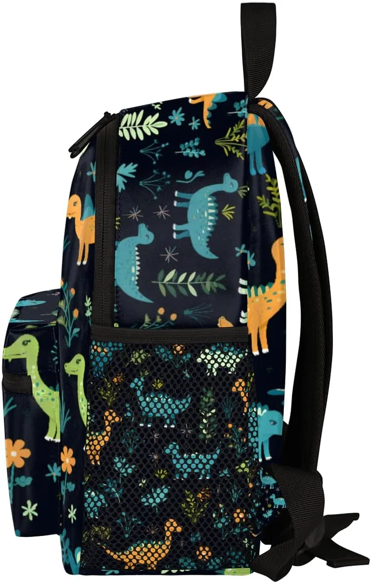 Cute Dinosaur School Backpacks for Girls Teens, Kindergarten Elementary Kids Toddler Bookbag Mochilas Escolares Para Nias 12in Mini Preschool Cute Animals Travel Backpack