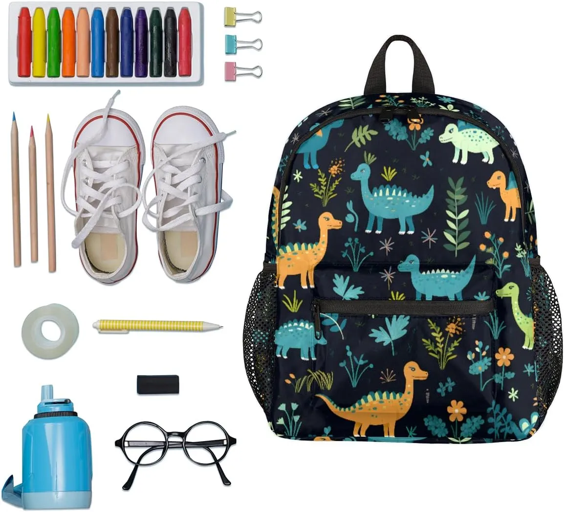 Cute Dinosaur School Backpacks for Girls Teens, Kindergarten Elementary Kids Toddler Bookbag Mochilas Escolares Para Nias 12in Mini Preschool Cute Animals Travel Backpack