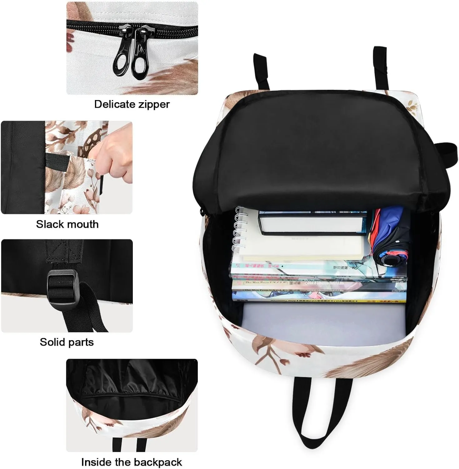 Cute Squirrel Backpack Cooler Backpacks Waterproof, Bags for School Kids