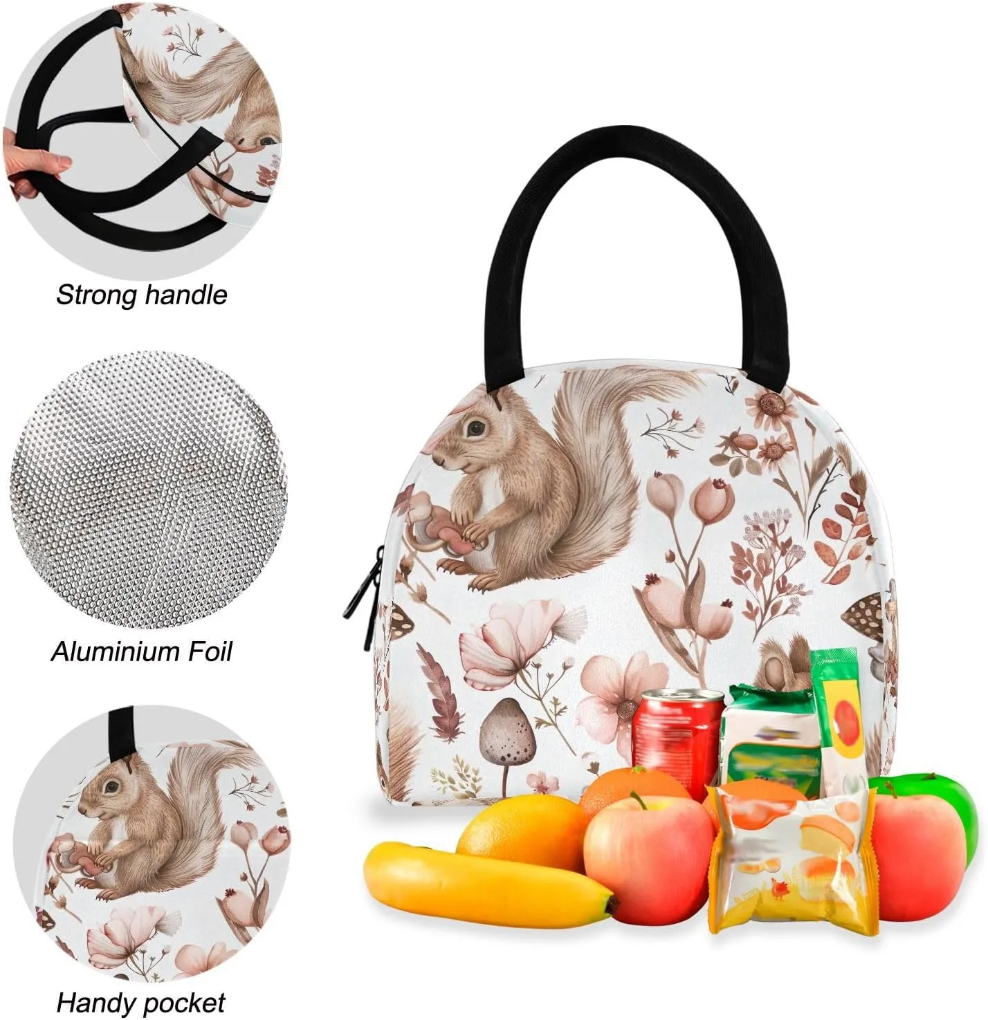 Cute Squirrel Backpack Cooler Backpacks Waterproof, Bags for School Kids