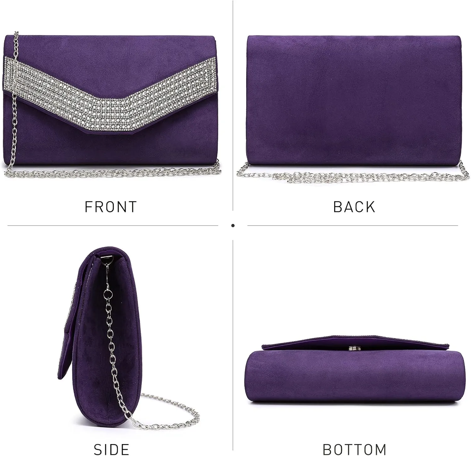 Dasein Women's Evening Bags Formal Party Clutches Wedding Purses Cocktail Prom Handbags