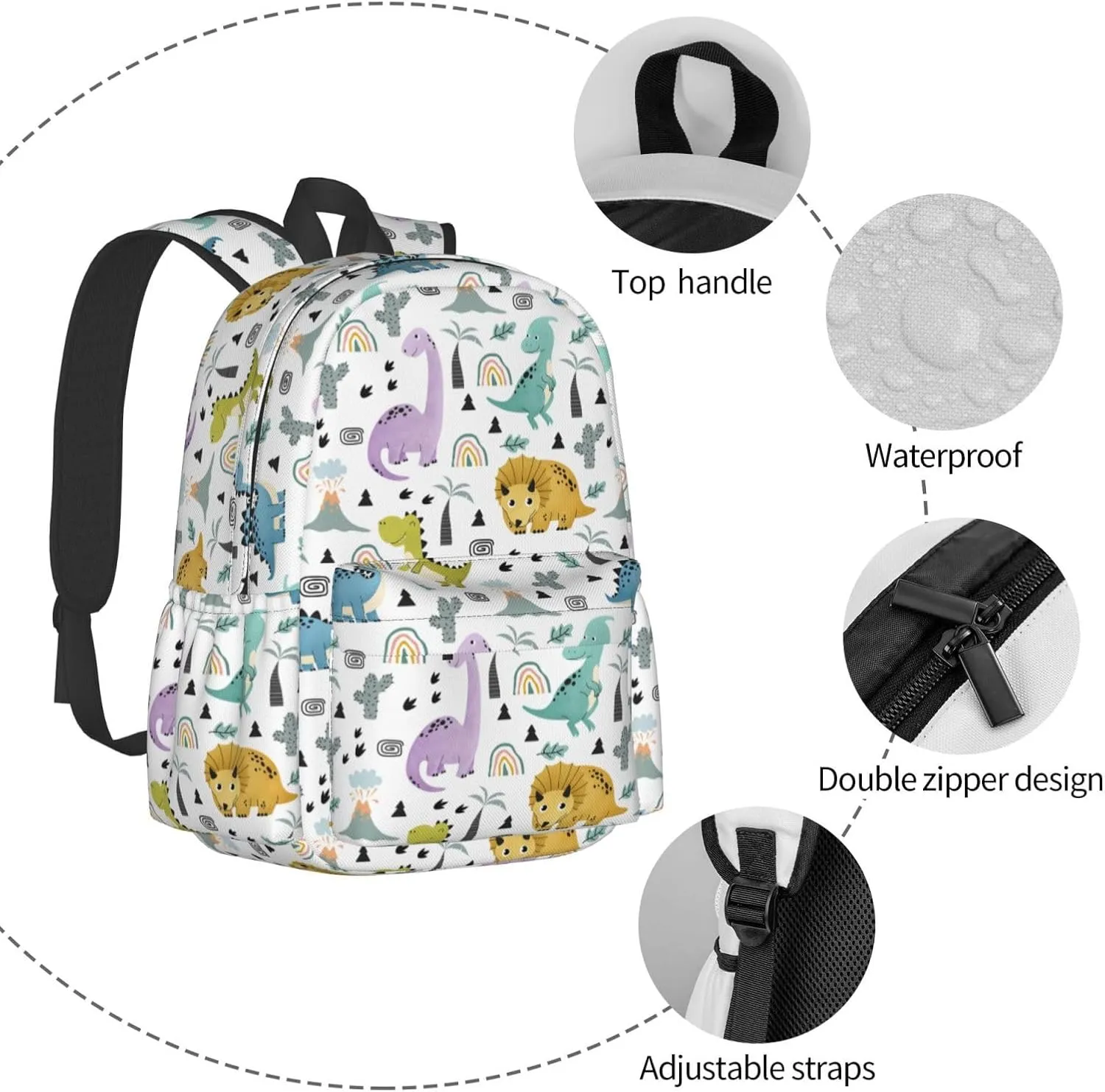 Dinosaur Backpack Travel Backpack for Women Men Work Laptop backpacks Mesh Carry on Backpack Computer Backpack Casual Daypack for Hiking Camping Climbing Gifts