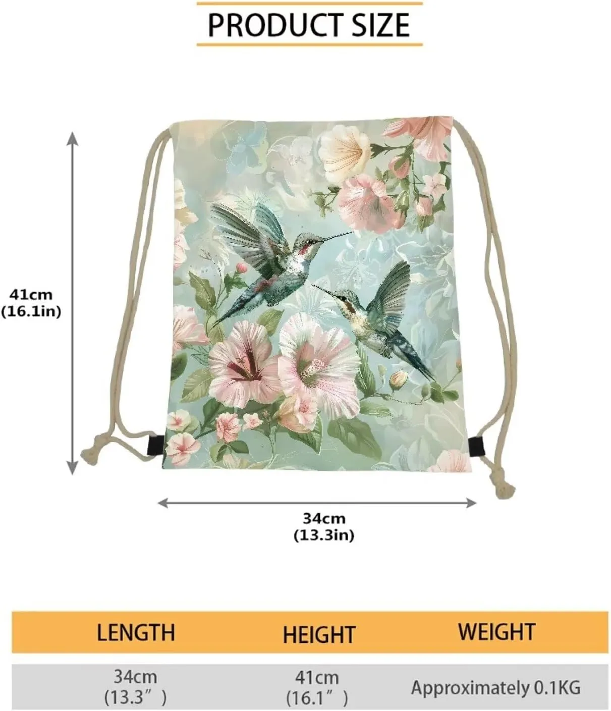 doginthehole Animal Horse Printed Durable Drawstring Bags Teenager Backpacks