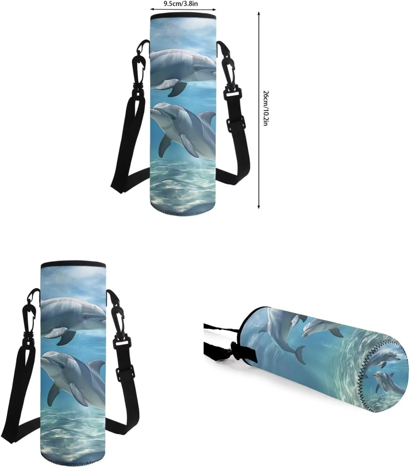 Dolphin Backpacks for Middle School Girls 7th Grade Fashion Backpacks with Lots Of Pockets Insulated Lunch Bag Small Kids and Pencil Case for School Students