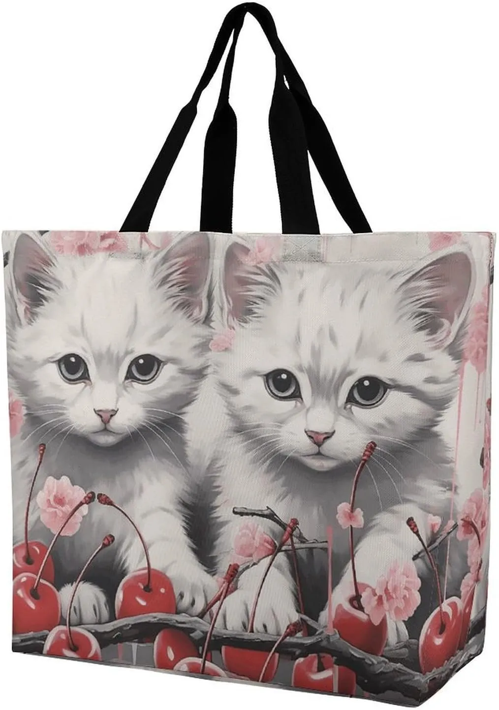 Dragon Fruit Pattern Beach Bag Reusable Tote Bag Foldable Grocery Bags Women Shopping Bags for Daily Essentials