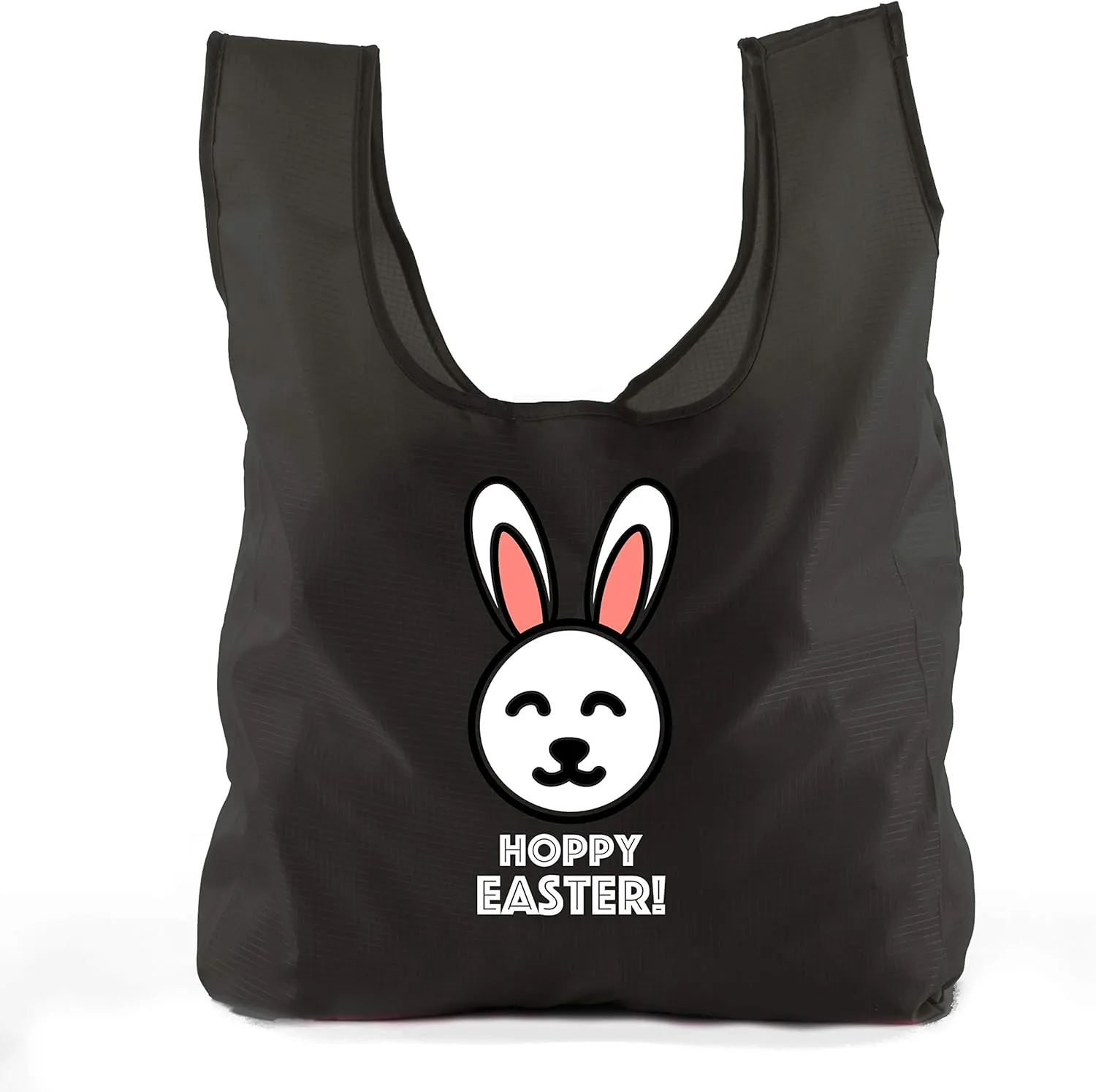 Easter Basket Bags, Bulk Reusable Grocery Bags, Easter Egg Hunt Tote Bags - Hoppy Easter