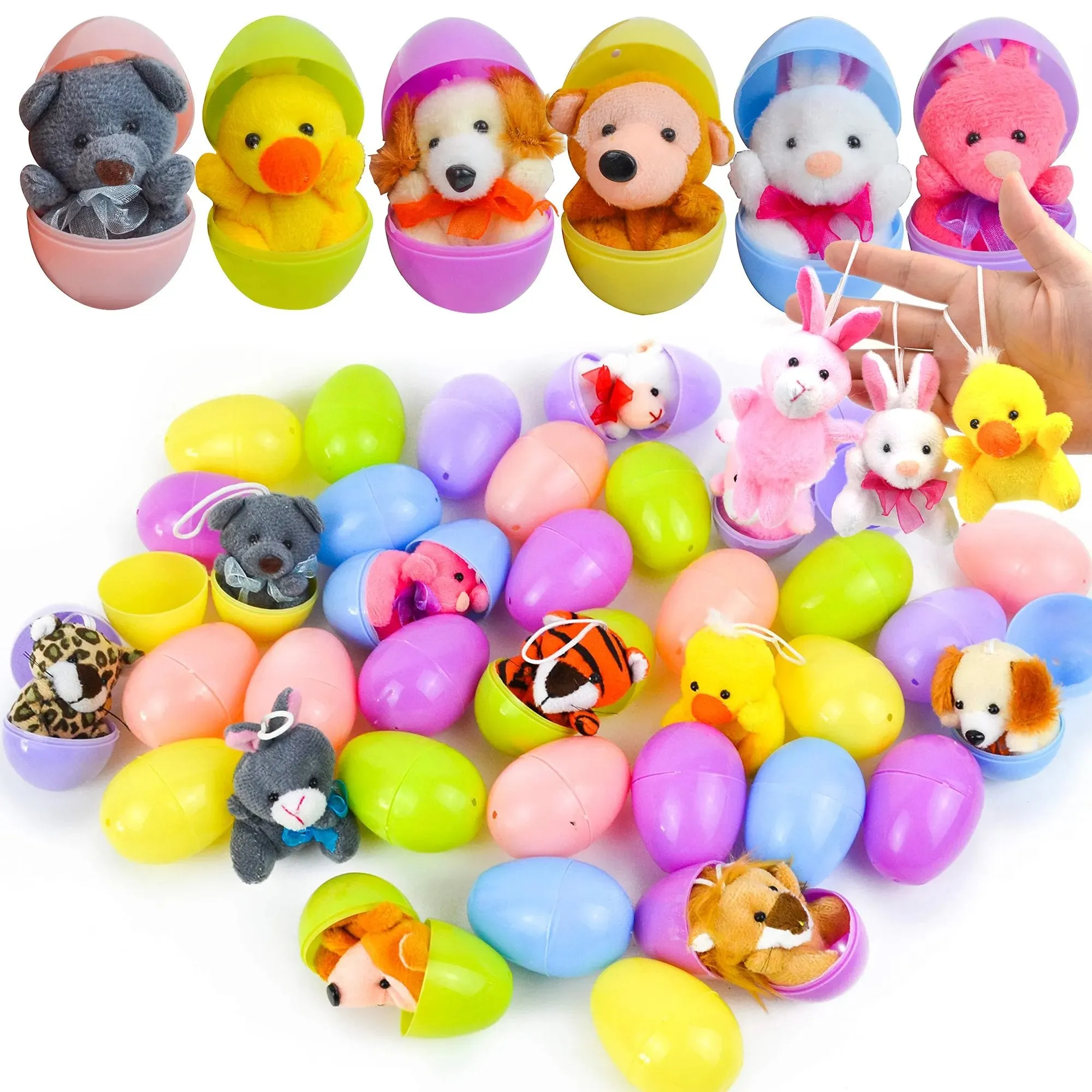 Easter Hot Sale 50% OFFPrefilled Easter Eggs, Filled with Plush Animal Toys