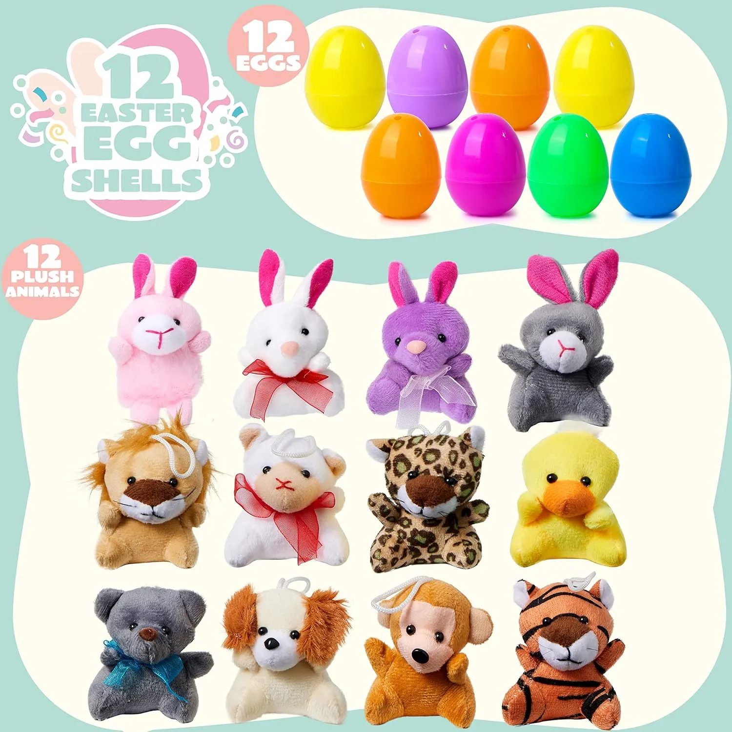 Easter Hot Sale 50% OFFPrefilled Easter Eggs, Filled with Plush Animal Toys