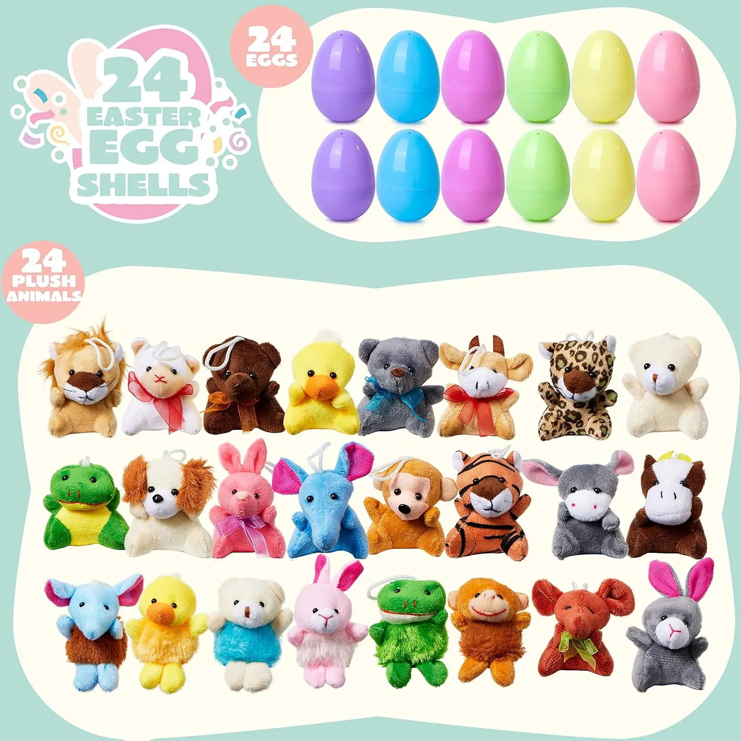 Easter Hot Sale 50% OFFPrefilled Easter Eggs, Filled with Plush Animal Toys
