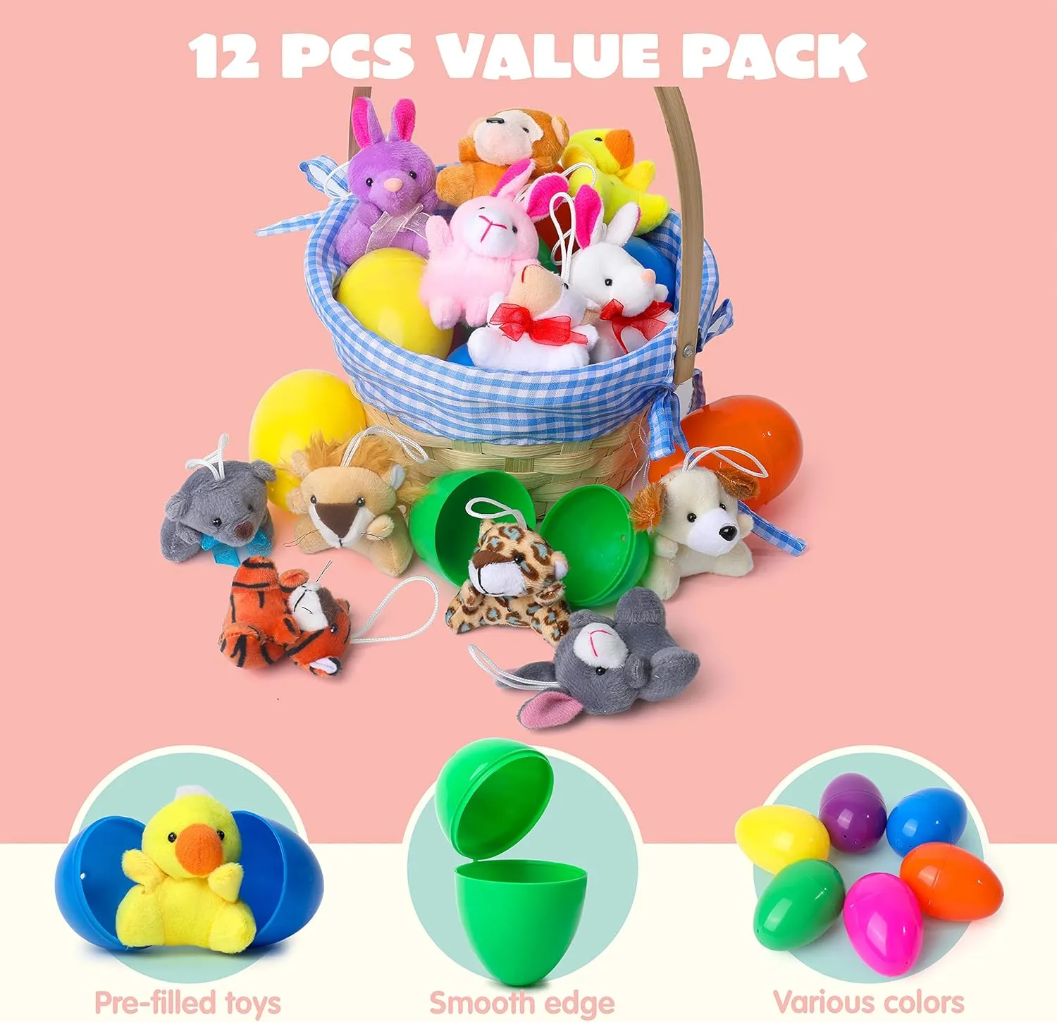 Easter Hot Sale 50% OFFPrefilled Easter Eggs, Filled with Plush Animal Toys