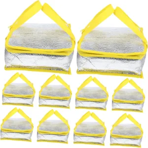 Ergonomic Handle Pizza Insulation Bag 10pcs Insulated Grocery Bags for Retain Heat or Cold Food