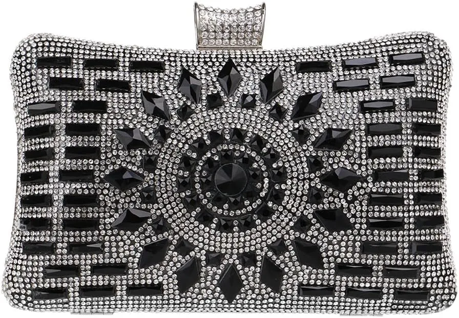 Evening Bag Women Clutches Purse Chain Dress Handbag Rhinestones Wedding Multi Color