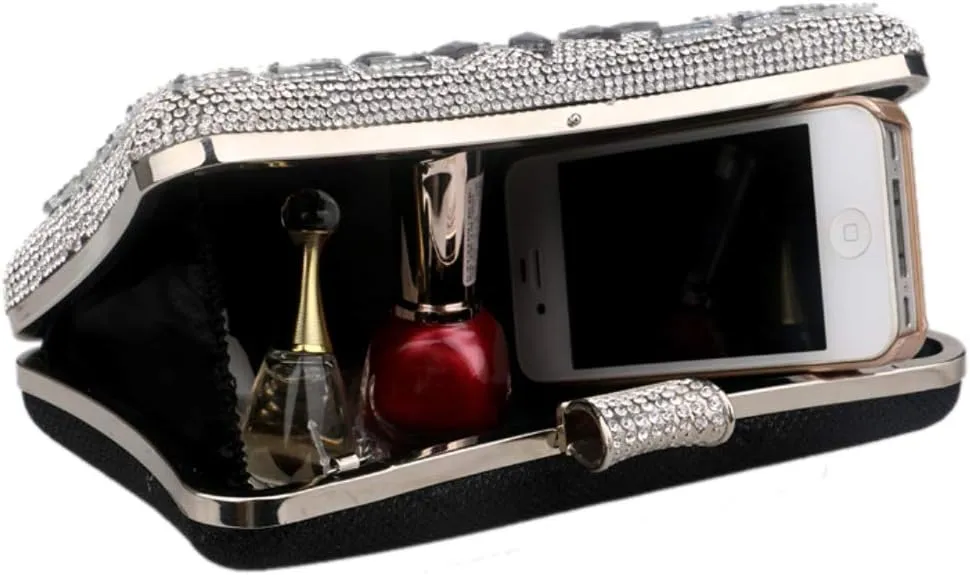 Evening Bag Women Clutches Purse Chain Dress Handbag Rhinestones Wedding Multi Color
