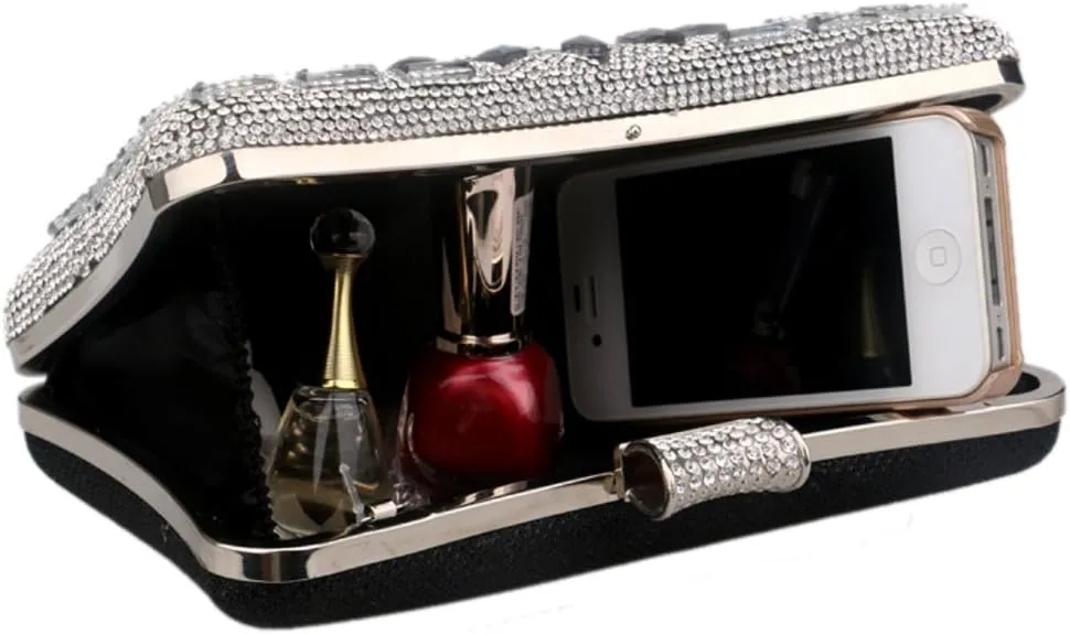 Evening Bag Women Clutches Purse Chain Dress Handbag Rhinestones Wedding Multi Color