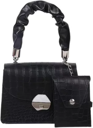 Evening Bags and Clutches for Women Formal Wedding with Shoulder Chain Crossbody Bag (Black)