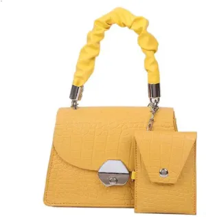 Evening Bags and Clutches for Women Formal Wedding with Shoulder Chain Crossbody Bag (Yellow)