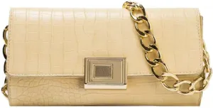 Evening Bags and Clutches for Women Formal Wedding with Shoulder Chain (Yellow)