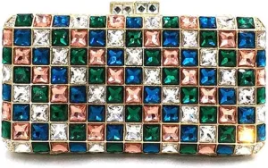Evening Party Bridal Wedding Party Long Purses Square Crystal Women Wallet Clutches