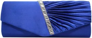 Eysee Silk shoulder bag, women's evening bag, clutches, shoulder bag, messenger bag, blue,