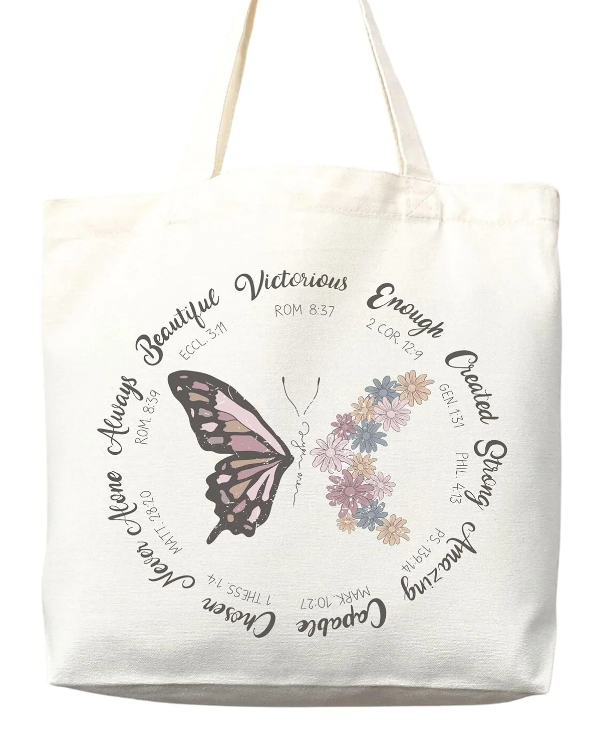 Faithful Christian Eco-Friendly Canvas Tote Bags - Inspirational Religious Totes, Bible Verses, Cross Designs, Church Gifts, Reusable Shopping Bags, Sustainable Carry-All (Tote Bag   Matching Pouch)