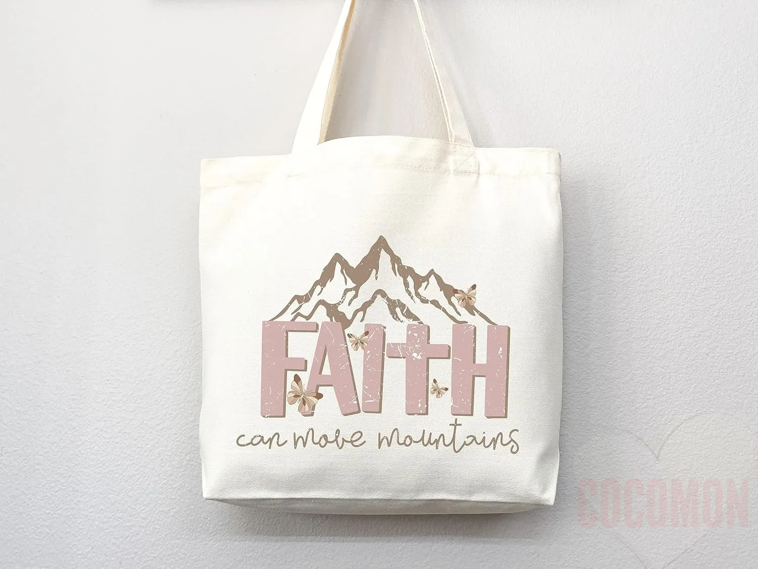 Faithful Christian Eco-Friendly Canvas Tote Bags - Inspirational Religious Totes, Bible Verses, Cross Designs, Church Gifts, Reusable Shopping Bags, Sustainable Carry-All (Tote Bag   Matching Pouch)