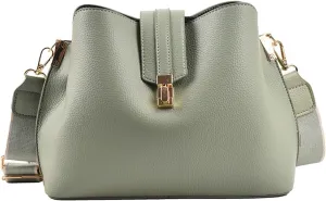 Fashion Bucket Bag Women Bags Luxury Wide Strap Crossbody Bag Pu Leather Totes Bag