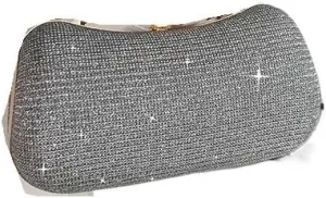 Fashion Gold Diamond Evening Bags Luxury Handbag Elegent Chain Women Shoulder Crossbody Bag Wedding Party Clutch Bags Pouch Bags (Color : Grey)