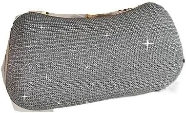 Fashion Gold Diamond Evening Bags Luxury Handbag Elegent Chain Women Shoulder Crossbody Bag Wedding Party Clutch Bags Pouch Bags (Color : Grey)
