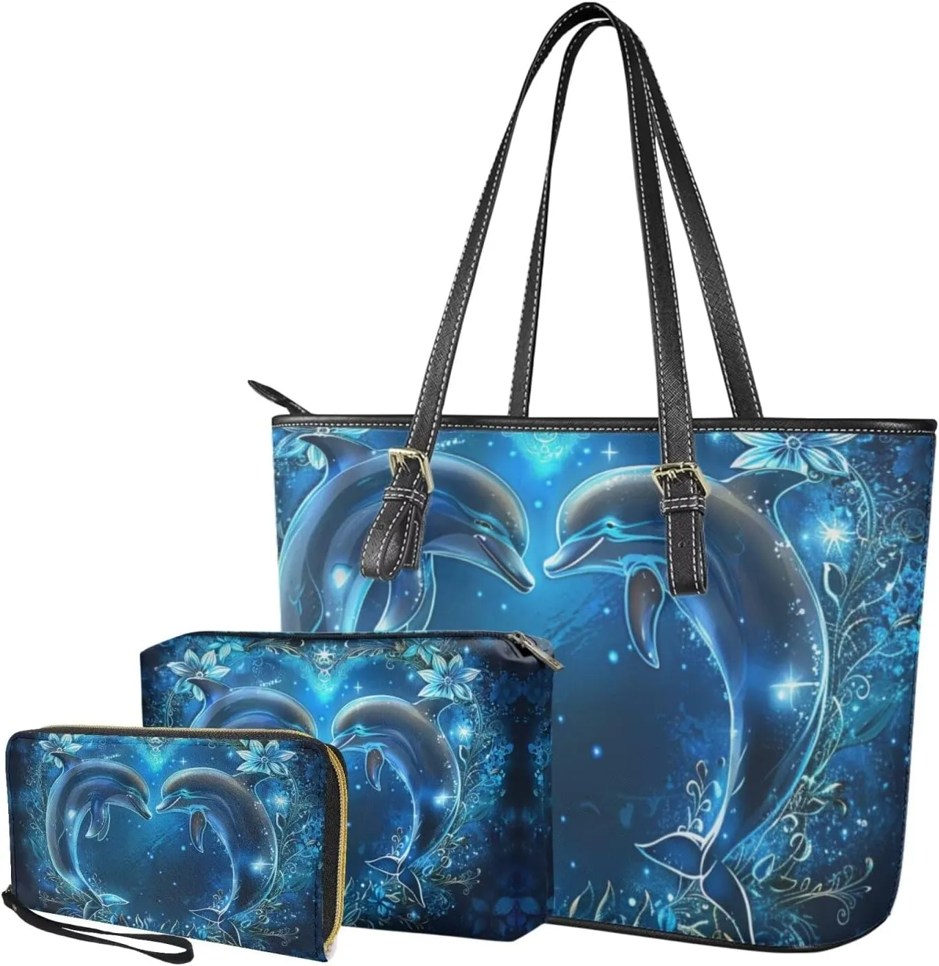 Fashion Handbags for Women Shoulder Bags Tote Satchel Hobo 3pcs
